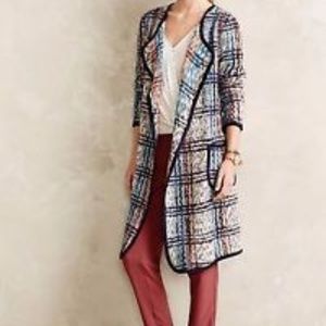 Anthropologie Tracy Reese Elsie Plaid Coat size M